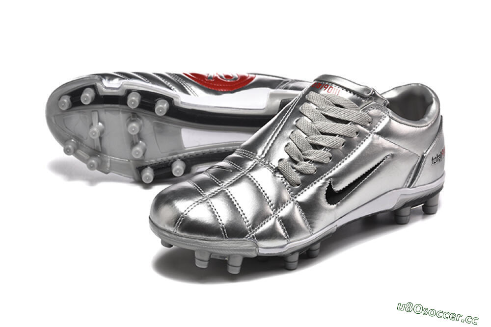 Men's Nike Total 90 III FG Firm Ground Low-Tops Football Boots - Silver/Black 3