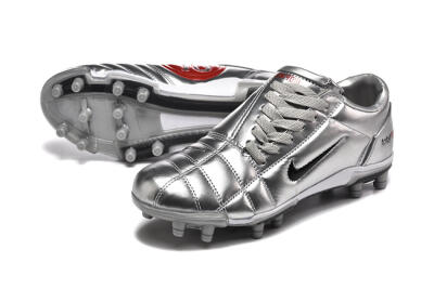 Men's Nike Total 90 III FG Firm Ground Low-Tops Football Boots - Silver/Black