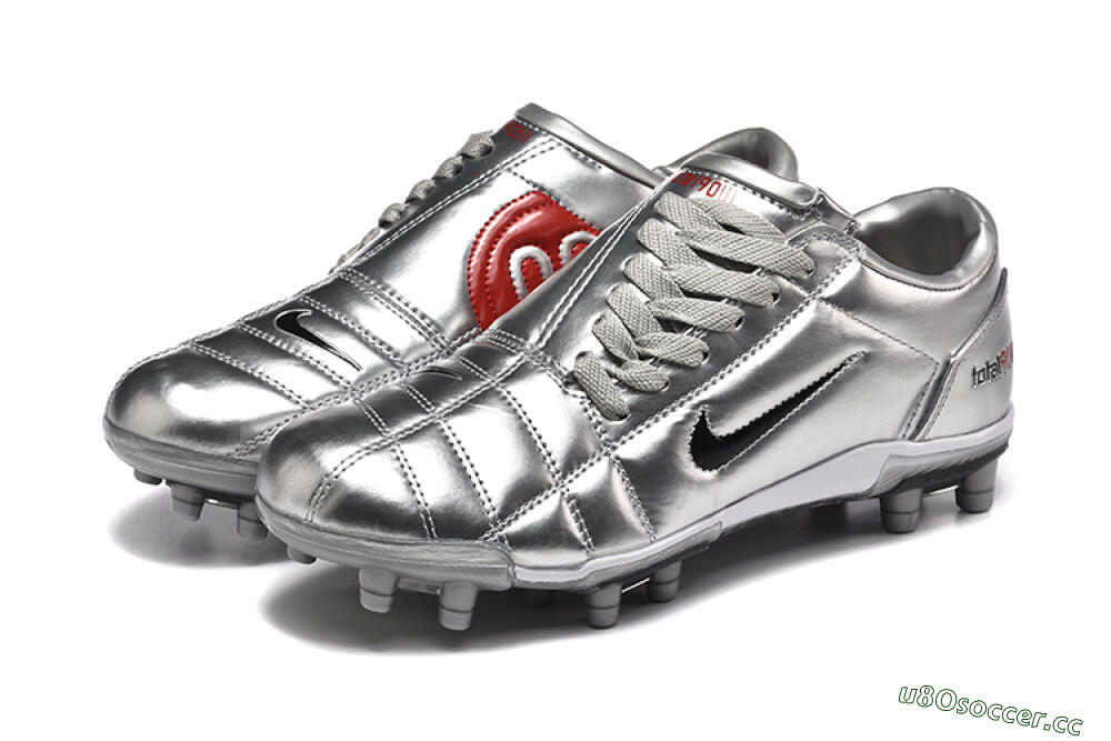 Men's Nike Total 90 III FG Firm Ground Low-Tops Football Boots - Silver/Black 5