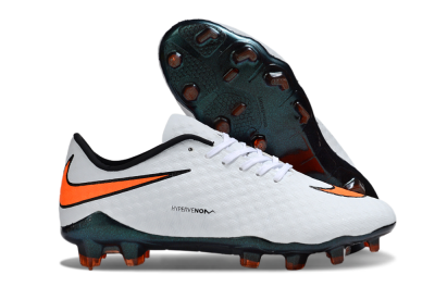Men's Nike Hypervenom Phantom RGN SE FG Firm Ground Low-Tops Football Boots - White/Orange/Black