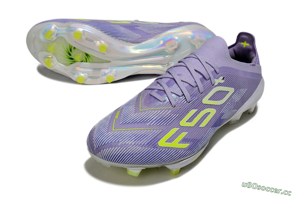 Unisex Adidas F50+ Elite Lightstrike Pro FG Firm Ground Low-Tops Football Boots - Purple/Yellow/White 3