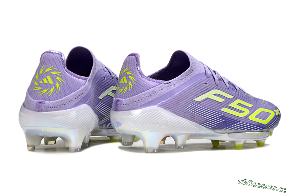 Unisex Adidas F50+ Elite Lightstrike Pro FG Firm Ground Low-Tops Football Boots - Purple/Yellow/White 6