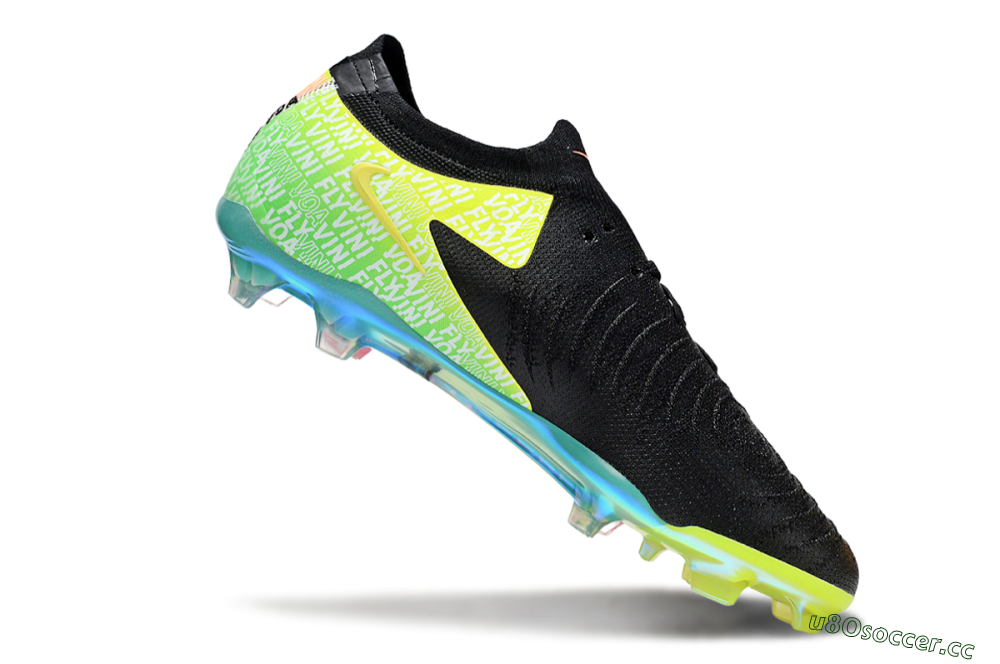 Men's Nike Phantom GX 2 Elite FG Firm Ground Low-Tops Football Boots - Black/Yellow/Orange 4