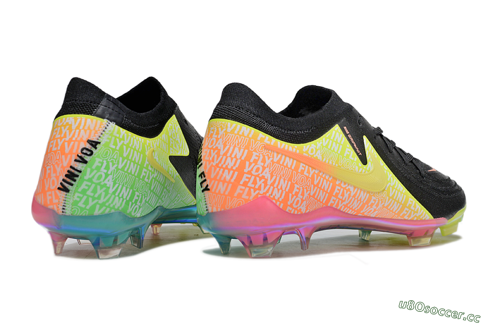 Men's Nike Phantom GX 2 Elite FG Firm Ground Low-Tops Football Boots - Black/Yellow/Orange 6