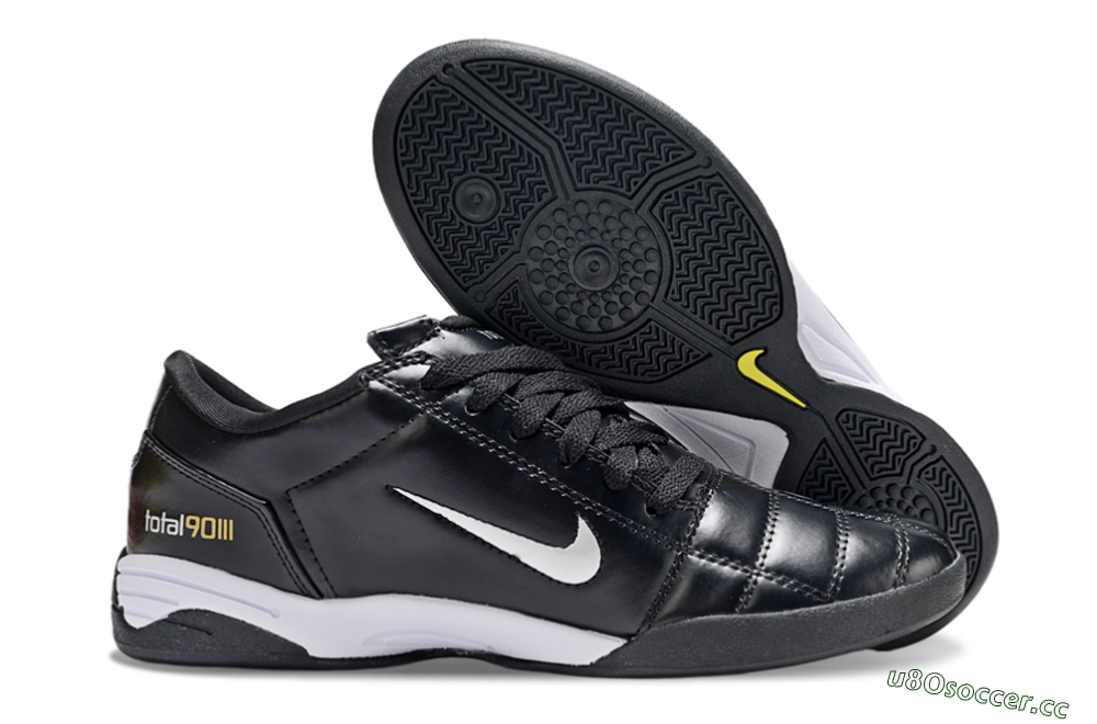 Unisex Nike Total 90 III IC Indoor & Futsal Low-Tops Football Shoes - Black/White 2