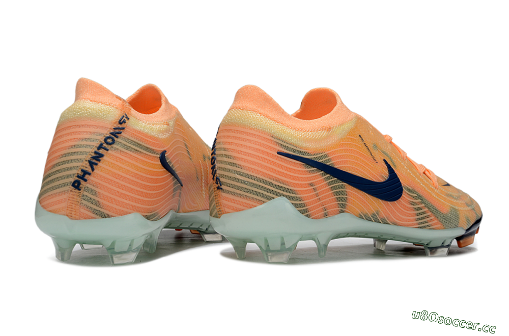 Men's Nike Phantom GX 2 Elite FG Firm Ground Low-Tops Football Boots - Orange/Blue/Jade 6