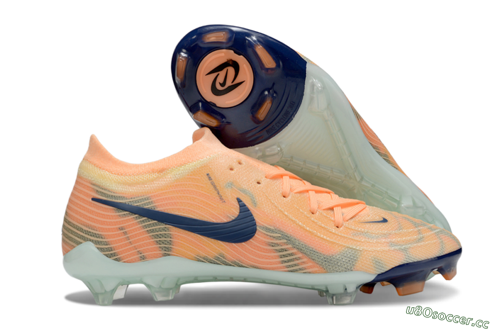 Men's Nike Phantom GX 2 Elite FG Firm Ground Low-Tops Football Boots - Orange/Blue/Jade 2