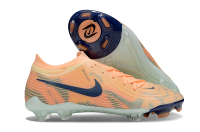 Men's Nike Phantom GX 2 Elite FG Firm Ground Low-Tops Football Boots - Orange/Blue/Jade