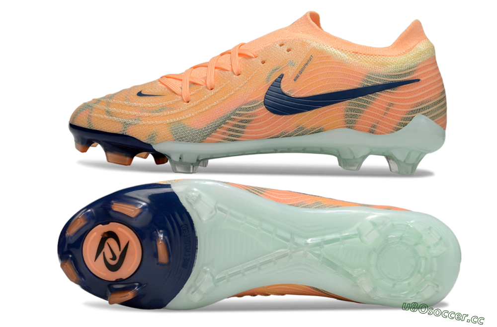 Men's Nike Phantom GX 2 Elite FG Firm Ground Low-Tops Football Boots - Orange/Blue/Jade 1