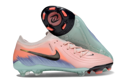 Men's Nike Phantom GX 2 Elite FG Firm Ground Low-Tops Football Boots - Pink/Black/Jade