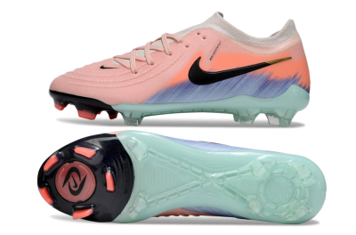 Men's Nike Phantom GX 2 Elite FG Firm Ground Low-Tops Football Boots - Pink/Black/Jade