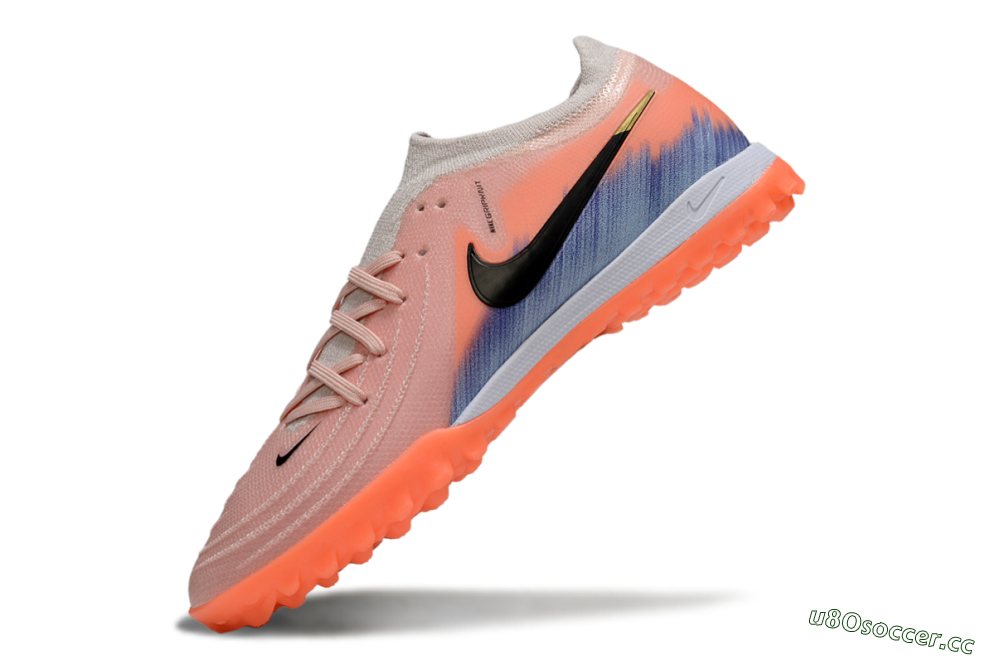 Men's Nike Phantom GX 2 Elite TF Artificial Turf Low-Tops Football Shoes - Pink/Black/Jade 5