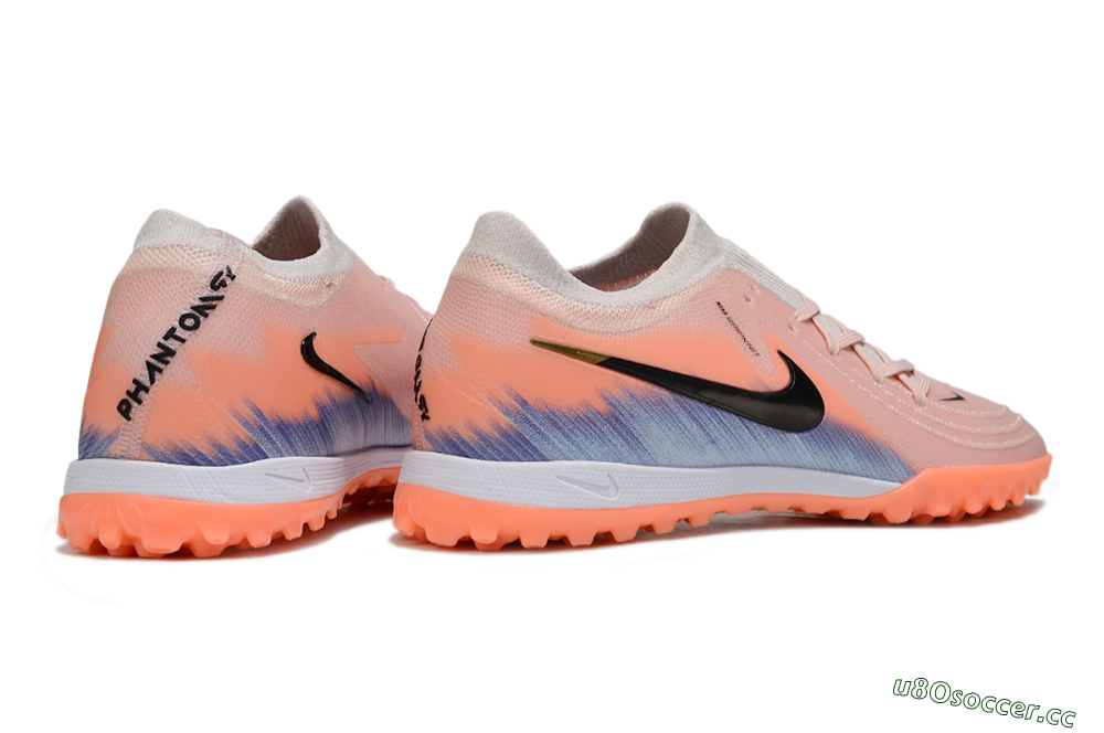 Men's Nike Phantom GX 2 Elite TF Artificial Turf Low-Tops Football Shoes - Pink/Black/Jade 6