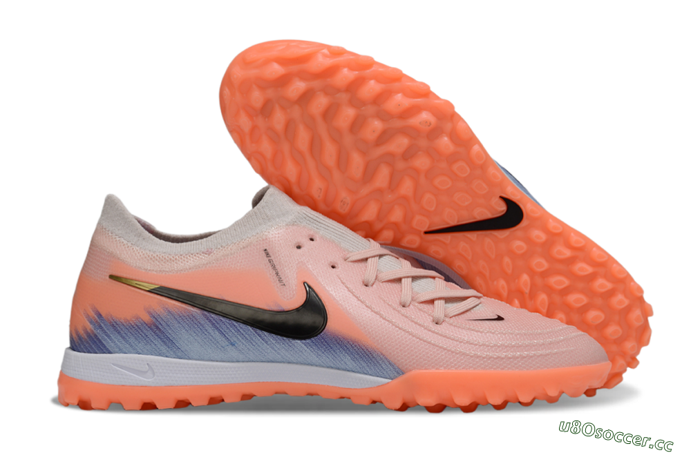 Men's Nike Phantom GX 2 Elite TF Artificial Turf Low-Tops Football Shoes - Pink/Black/Jade 2