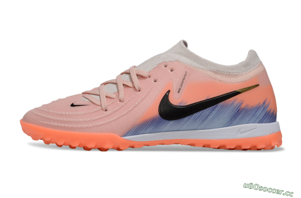 Men's Nike Phantom GX 2 Elite TF Artificial Turf Low-Tops Football Shoes - Pink/Black/Jade 0