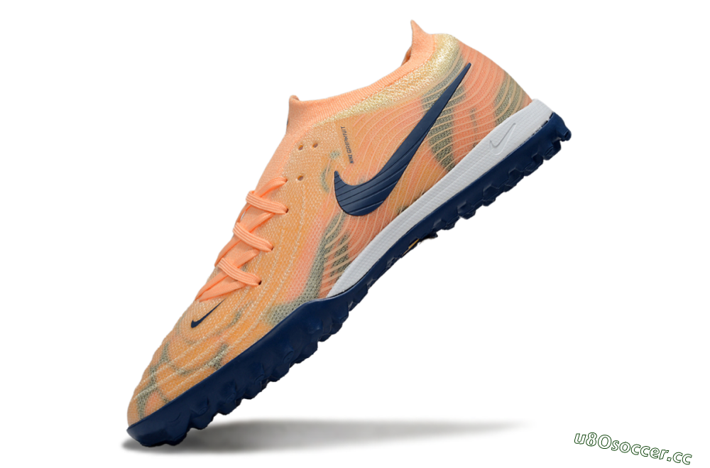 Men's Nike Phantom GX 2 Elite TF Artificial Turf Low-Tops Football Shoes - Orange/Blue/Jade 5