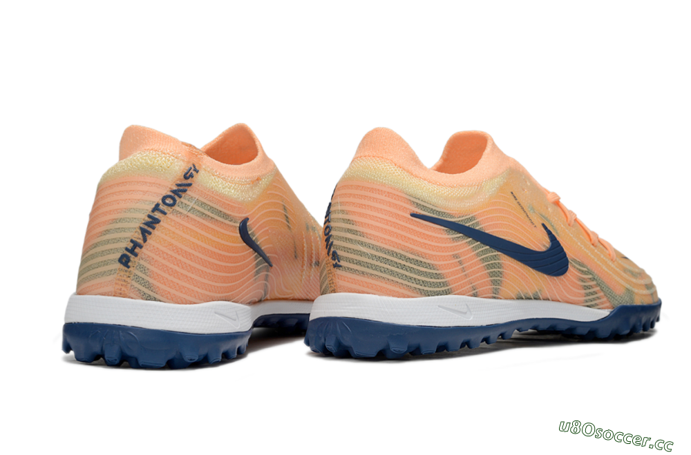 Men's Nike Phantom GX 2 Elite TF Artificial Turf Low-Tops Football Shoes - Orange/Blue/Jade 6