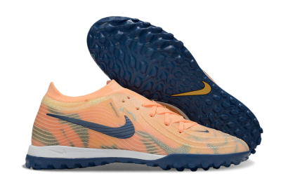 Men's Nike Phantom GX 2 Elite TF Artificial Turf Low-Tops Football Shoes - Orange/Blue/Jade