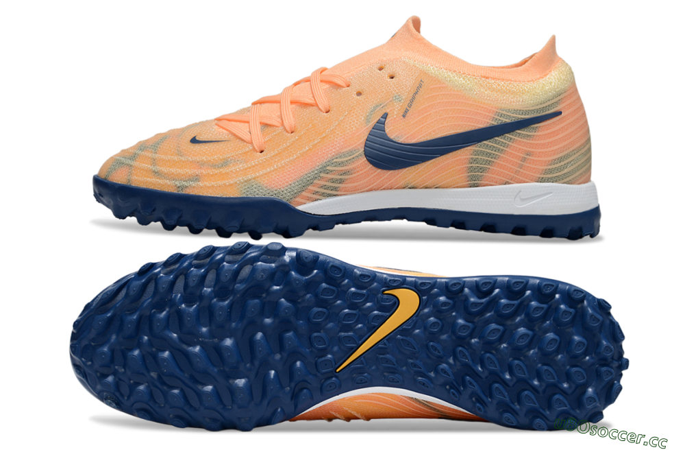 Men's Nike Phantom GX 2 Elite TF Artificial Turf Low-Tops Football Shoes - Orange/Blue/Jade 1