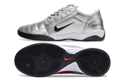 Unisex Nike Total 90 III IC Indoor & Futsal Low-Tops Football Shoes - Silver/Black
