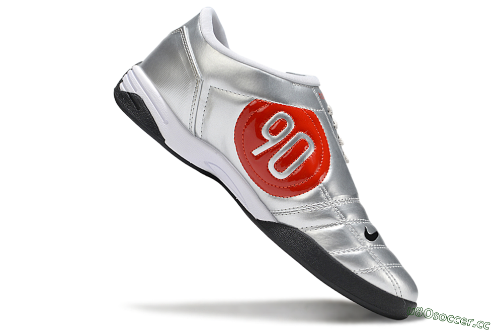 Unisex Nike Total 90 III IC Indoor & Futsal Low-Tops Football Shoes - Silver/Black 4