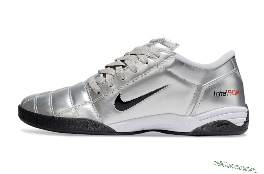 Unisex Nike Total 90 III IC Indoor & Futsal Low-Tops Football Shoes - Silver/Black 0