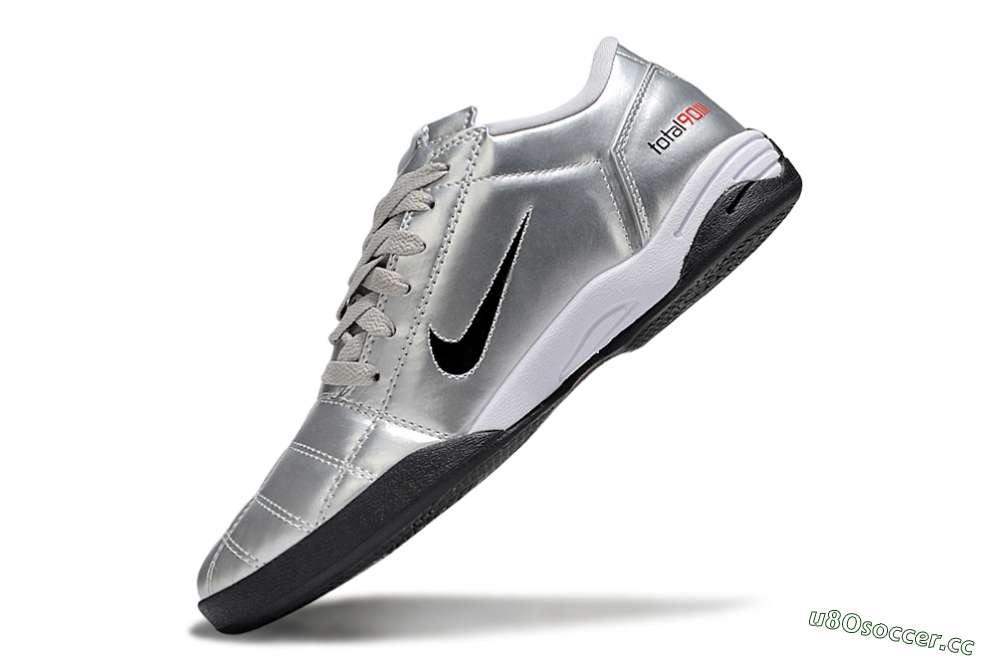 Unisex Nike Total 90 III IC Indoor & Futsal Low-Tops Football Shoes - Silver/Black 5