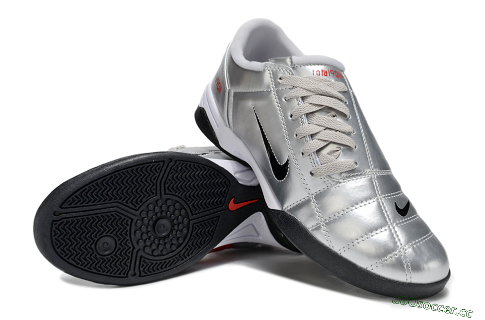 Unisex Nike Total 90 III IC Indoor & Futsal Low-Tops Football Shoes - Silver/Black 3