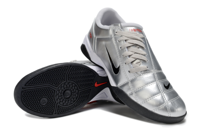 Unisex Nike Total 90 III IC Indoor & Futsal Low-Tops Football Shoes - Silver/Black