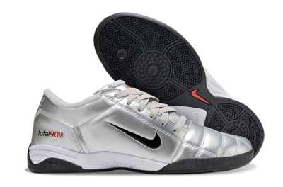Unisex Nike Total 90 III IC Indoor & Futsal Low-Tops Football Shoes - Silver/Black