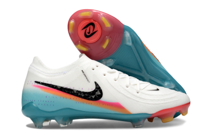 Men's Nike Phantom GX 2 Elite FG Firm Ground Low-Tops Football Boots - White/Red/Jade
