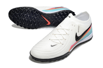 Men's Nike Phantom GX 2 Elite TF Artificial Turf Low-Tops Football Shoes - White/Red/Jade