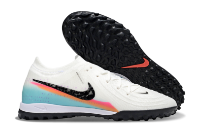 Men's Nike Phantom GX 2 Elite TF Artificial Turf Low-Tops Football Shoes - White/Red/Jade