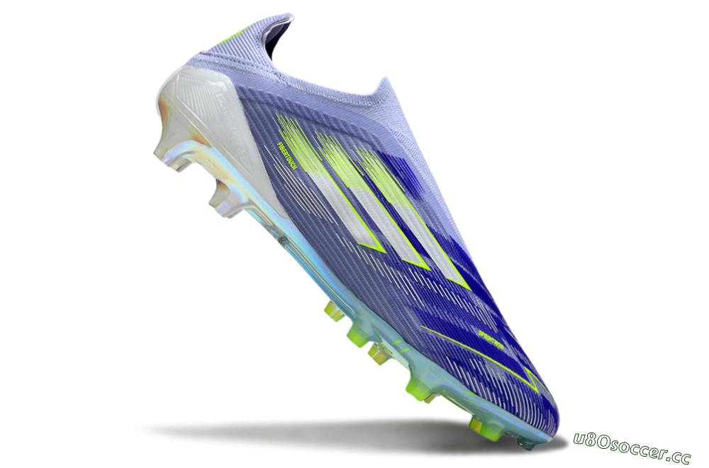 Unisex Adidas F50 Elite Laceless FG Firm Ground Low-Tops Football Boots - Blue/Yellow/Silver 5