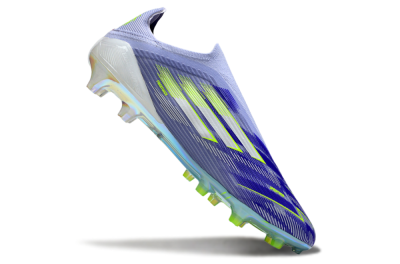 Unisex Adidas F50 Elite Laceless FG Firm Ground Low-Tops Football Boots - Blue/Yellow/Silver