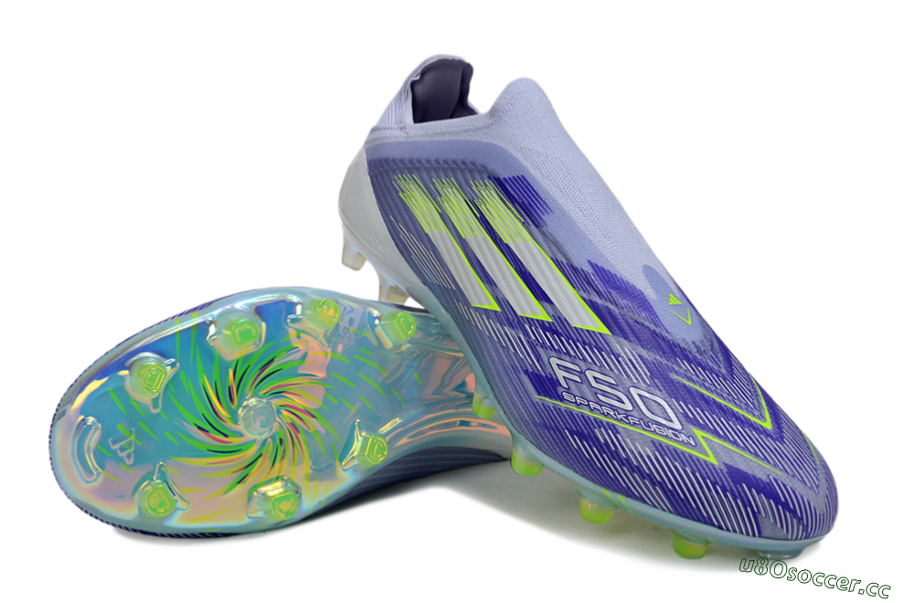 Unisex Adidas F50 Elite Laceless FG Firm Ground Low-Tops Football Boots - Blue/Yellow/Silver 4
