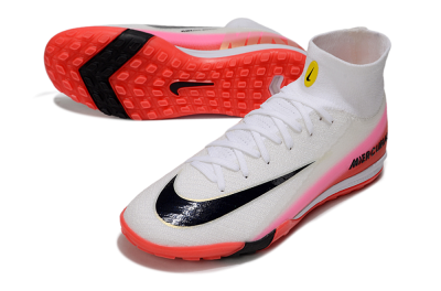 Unisex Nike Air Zoom Mercurial Superfly 10 Elite TF Artificial Turf High-Tops Football Shoes - White/Black/Red