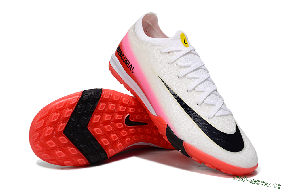 Unisex Nike Air Zoom Mercurial Vapor 16 Elite TF Artificial Turf Low-Tops Football Shoes - White/Blue/Pink 4