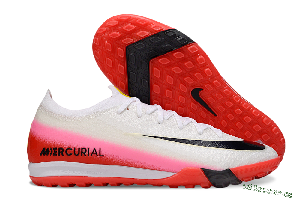 Unisex Nike Air Zoom Mercurial Vapor 16 Elite TF Artificial Turf Low-Tops Football Shoes - White/Blue/Pink 2