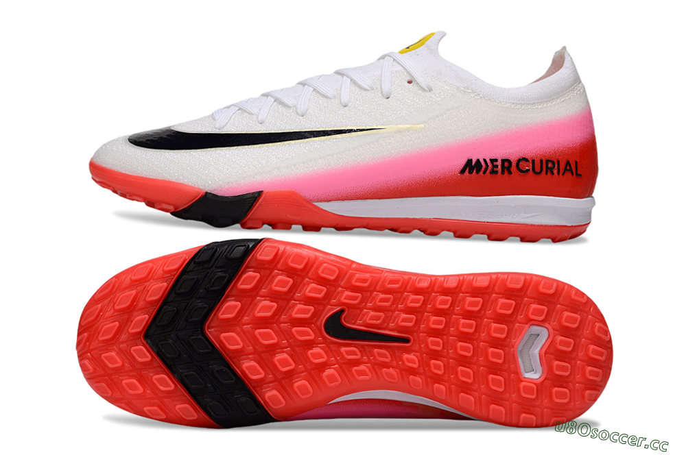 Unisex Nike Air Zoom Mercurial Vapor 16 Elite TF Artificial Turf Low-Tops Football Shoes - White/Blue/Pink 1