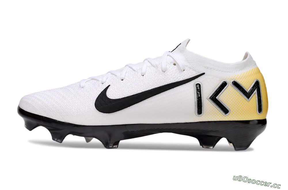 Unisex Nike Air Zoom Mercurial Vapor 16 Elite FG Firm Ground Low-Tops Football Boots - White/Black/Yellow 0