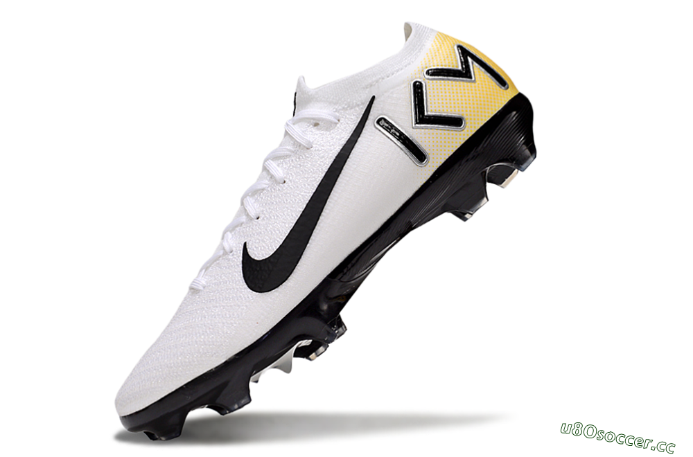 Unisex Nike Air Zoom Mercurial Vapor 16 Elite FG Firm Ground Low-Tops Football Boots - White/Black/Yellow 5