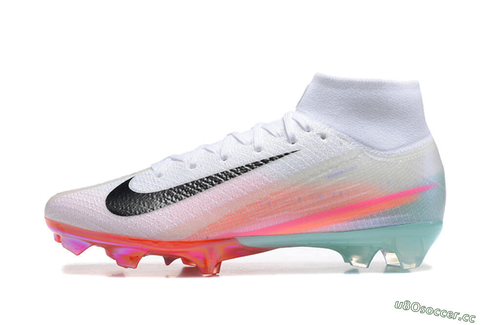 Unisex Nike Air Zoom Mercurial Superfly 10 Elite FG Firm Ground High-Tops Football Boots - White/Pink/Jade 0