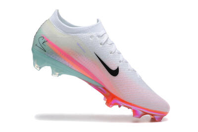 Unisex Nike Air Zoom Mercurial Vapor 16 Elite FG Firm Ground Low-Tops Football Boots - White/Pink/Jade