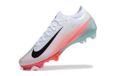 Unisex Nike Air Zoom Mercurial Vapor 16 Elite FG Firm Ground Low-Tops Football Boots - White/Pink/Jade