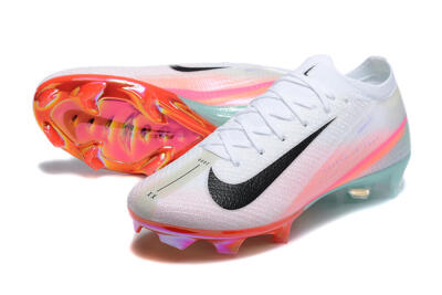 Unisex Nike Air Zoom Mercurial Vapor 16 Elite FG Firm Ground Low-Tops Football Boots - White/Pink/Jade