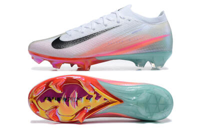 Unisex Nike Air Zoom Mercurial Vapor 16 Elite FG Firm Ground Low-Tops Football Boots - White/Pink/Jade