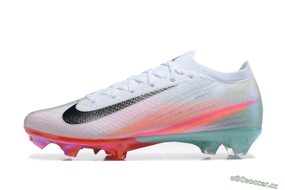 Unisex Nike Air Zoom Mercurial Vapor 16 Elite FG Firm Ground Low-Tops Football Boots - White/Pink/Jade 0