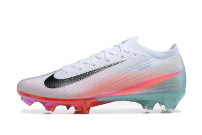 Unisex Nike Air Zoom Mercurial Vapor 16 Elite FG Firm Ground Low-Tops Football Boots - White/Pink/Jade