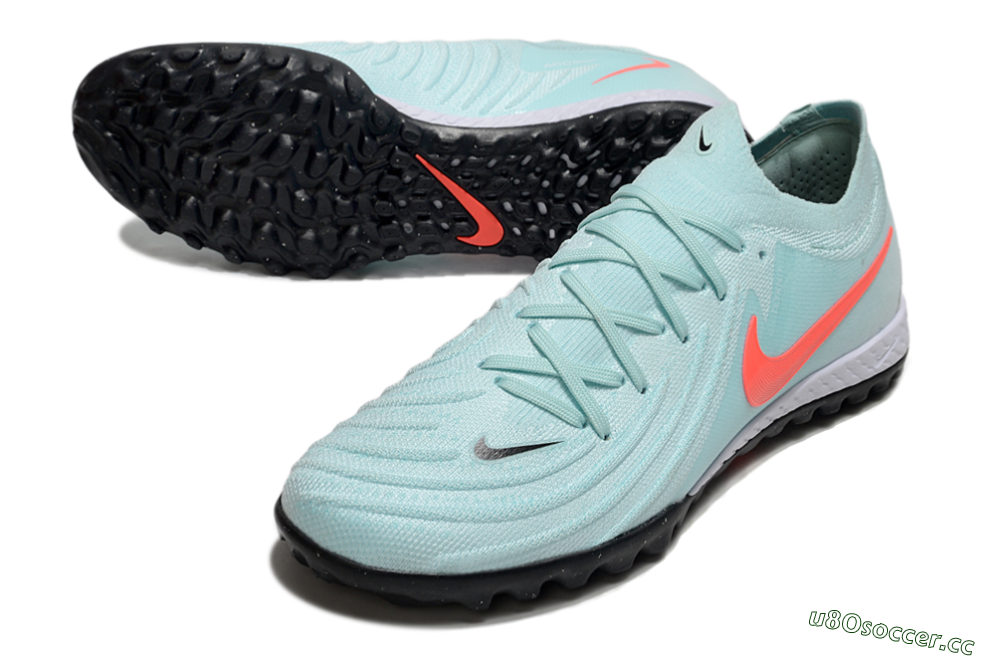 Men's Nike Phantom GX 2 Elite TF Artificial Turf Low-Tops Football Shoes - Jade/Red/White 3